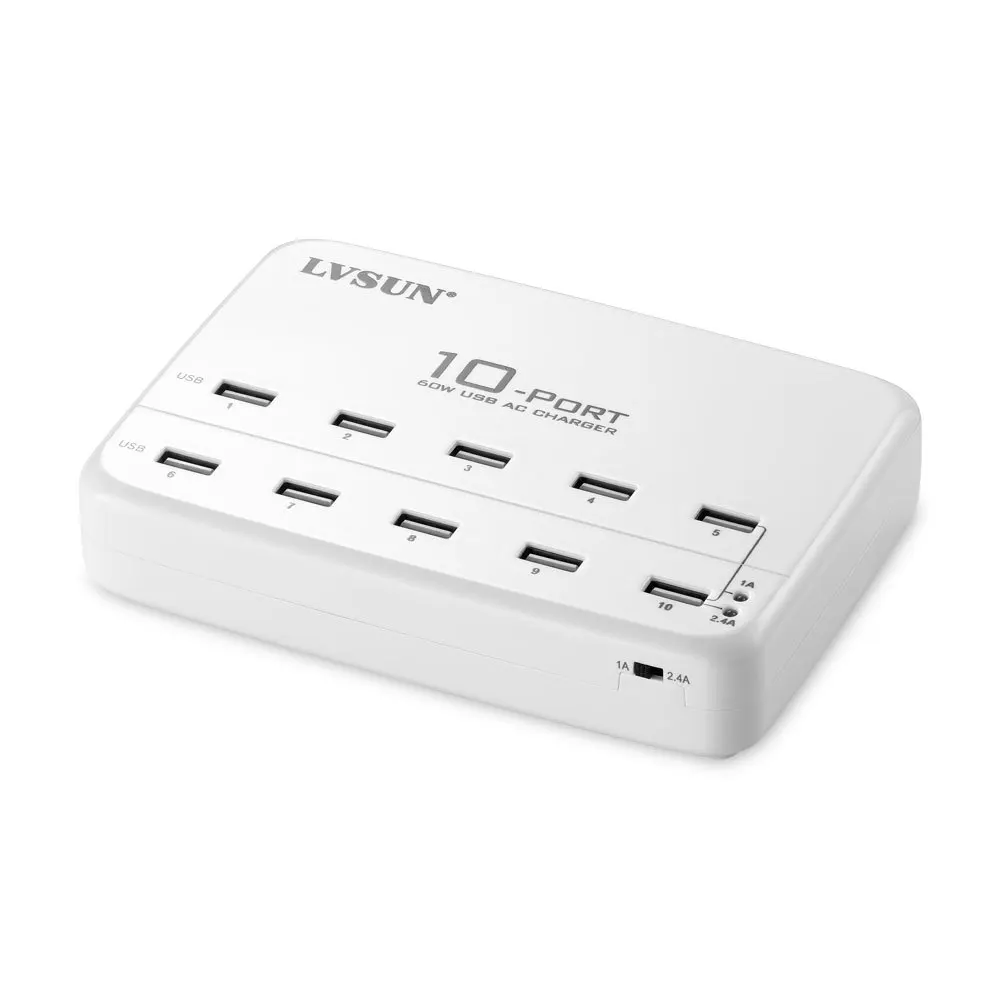 Udoli Universal Intelligent 10 Port Mobile Phone USB Charger Multi-port AC Adapter Adaptor For iPad iPod iPhone 6 4S 5 5S Tablet | Мобильные