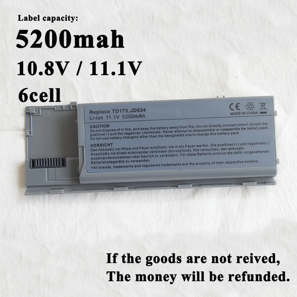 6 ячеечный Аккумулятор для Dell Latitude D630c D620 D630 D631 Precision HX345 RC126 TD116 UD088 TG226 KD494 KD495 NT379 PC764