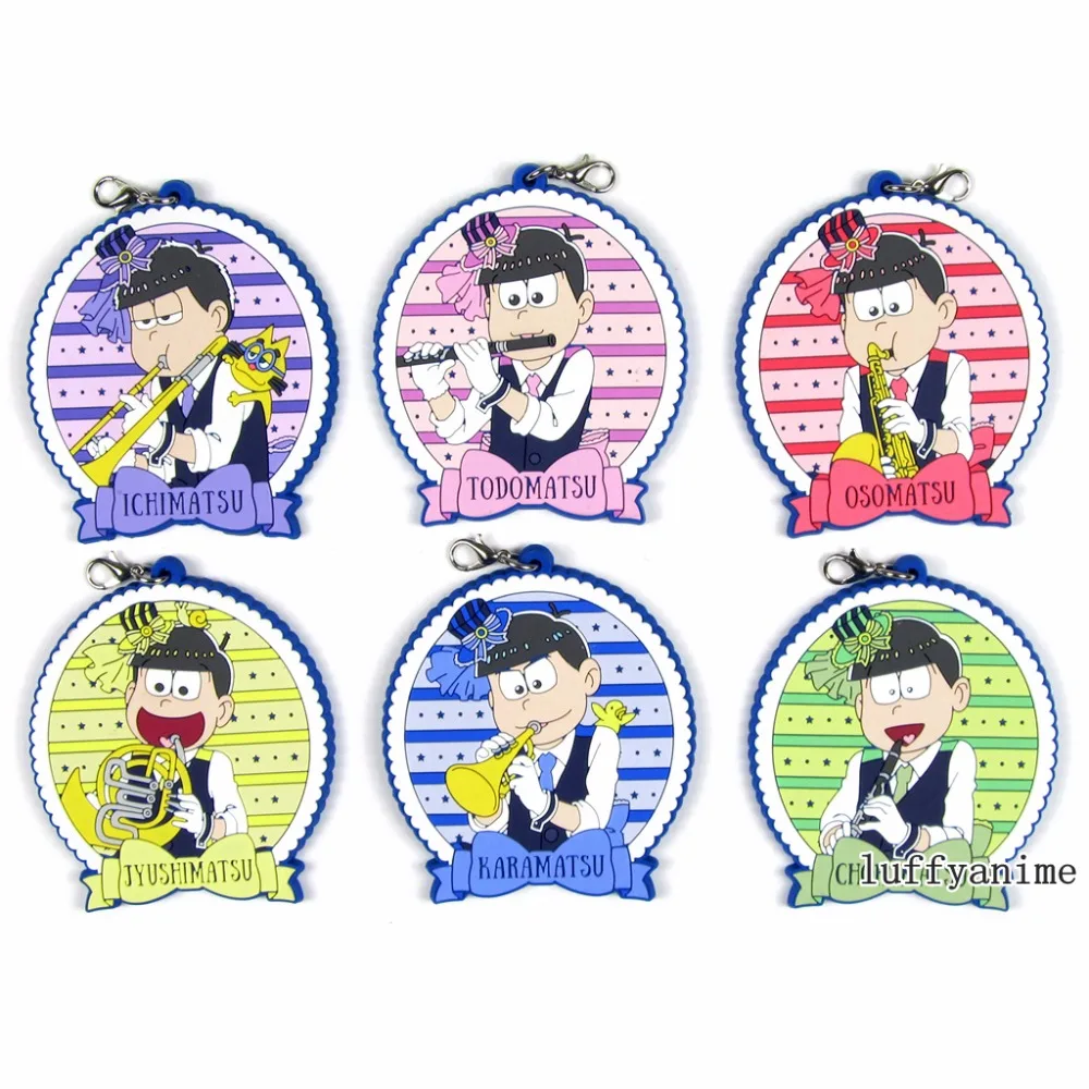 Osomatsusan резиновая подвеска талисман Matsuno Ichimatsu Мацуно Осомацу Choromatsu Knox Karamatsu Todomatsu
