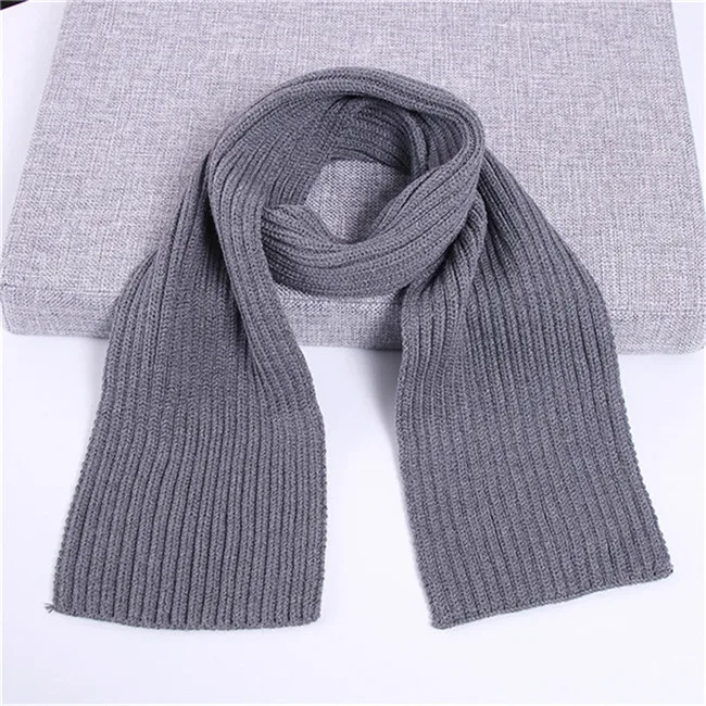 dark grey scarf Осень-зима крючком Детская шапка с шар-помпон Детский шарф-хомут для мальчиков и девочек, теплые вязаные детские шапки и шарфа для детей шапки бини шапки Кепки - Цвет: dark grey scarf