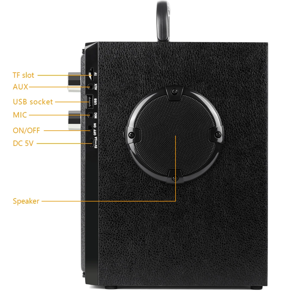 TOPROAD портативный Bluetooth динамик супер бас 20 Вт большая мощность колонки поддержка