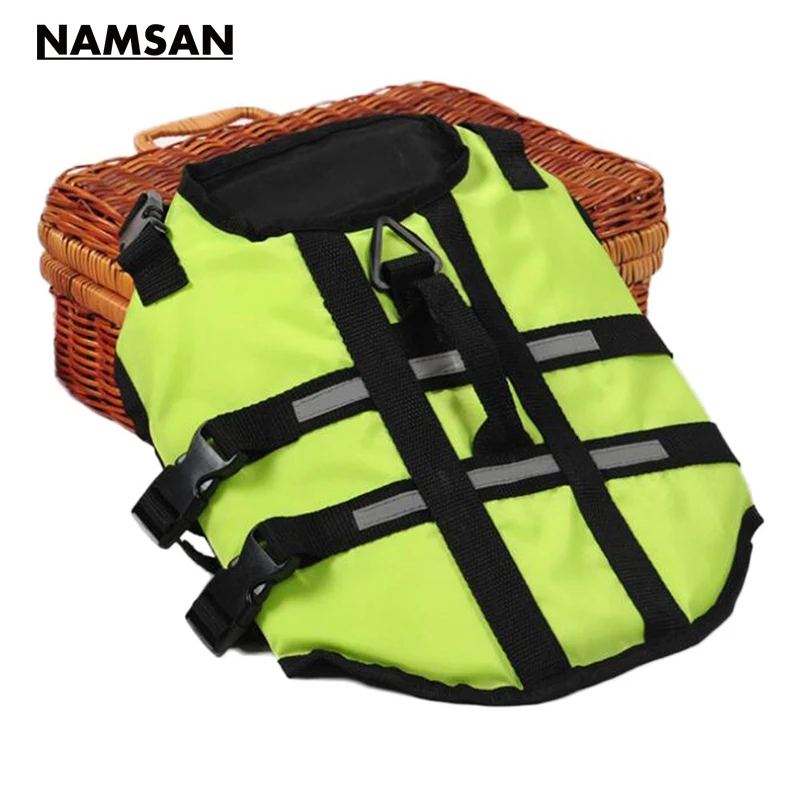 Namsan Dog Pet Float Life Jacket Vest Aquatic Safety Swimming Suit Swimwear Lifesaver Green Clothes | Дом и сад
