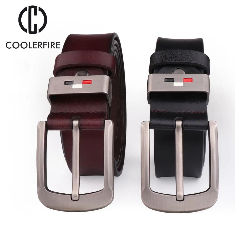 Мужские Винтажные ремни COOLERFIRE классические из натуральной кожи для джинсов 051|belt