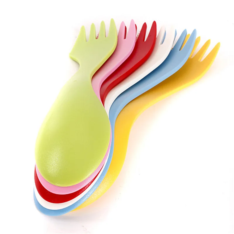 1 шт. термостойкая пластиковая походная ложка для пикника вилка нож кемпинга