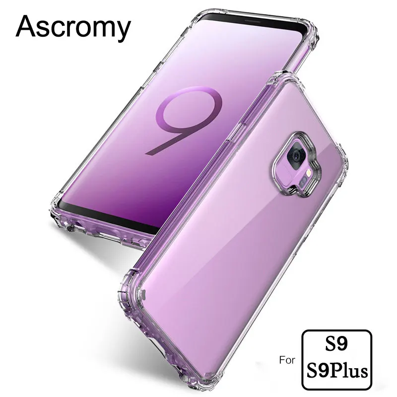 Ascromy для Galaxy S9 плюс Чехол Мягкий Бампер ТПУ Slim PC Защитный чехол КРЫШКА ДЛЯ Samsung S9Plus