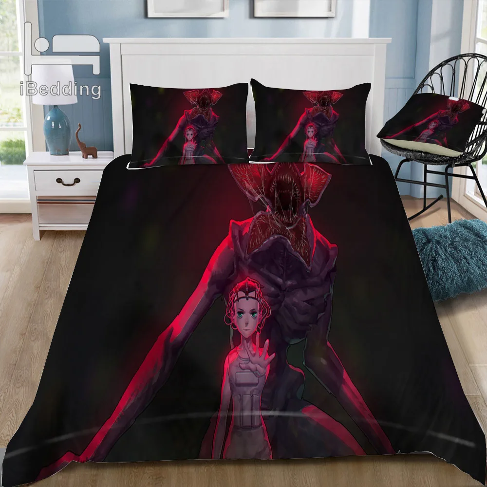 Комплект постельного белья из нового фильма очень странные дела с 3D рисунком