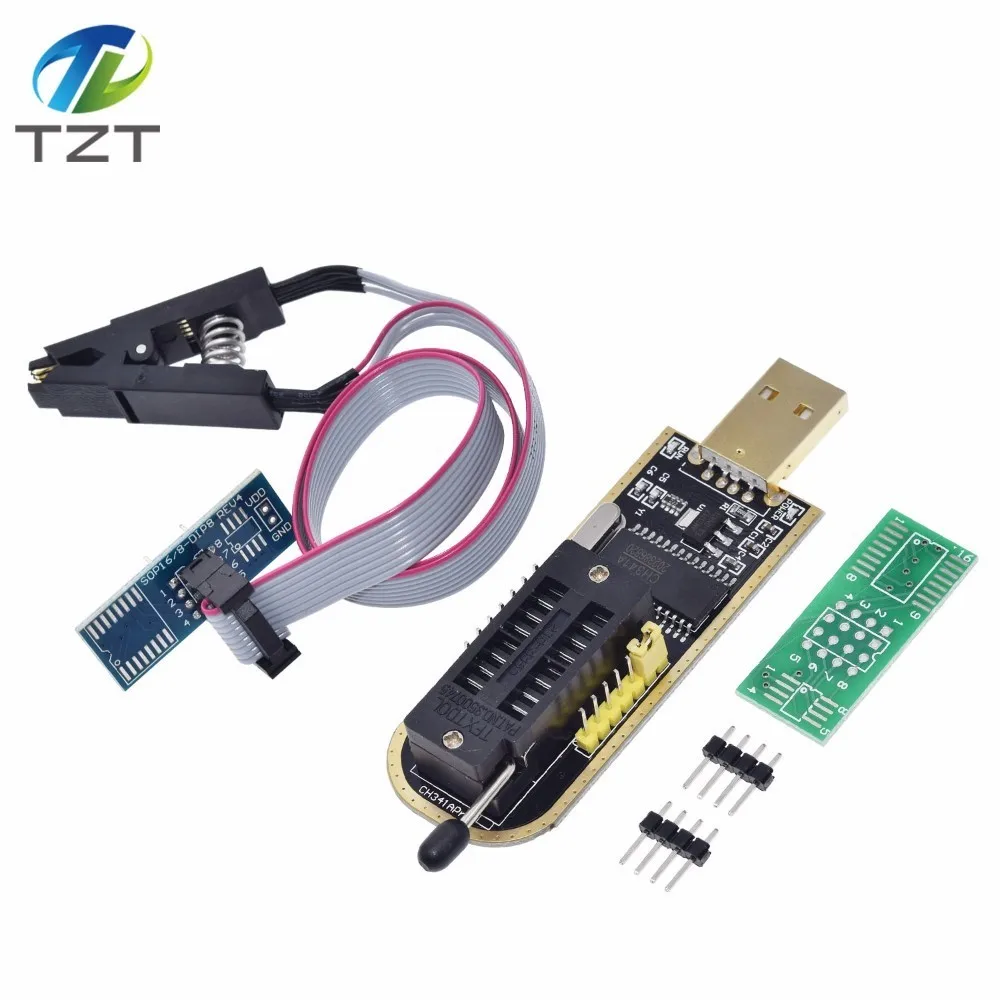 Программатор для FLASH и EEPROM на CH341A серия 24/25 BIOS/USB с пружинным зажимом SOIC8/SOP8 93CXX / 25CXX
