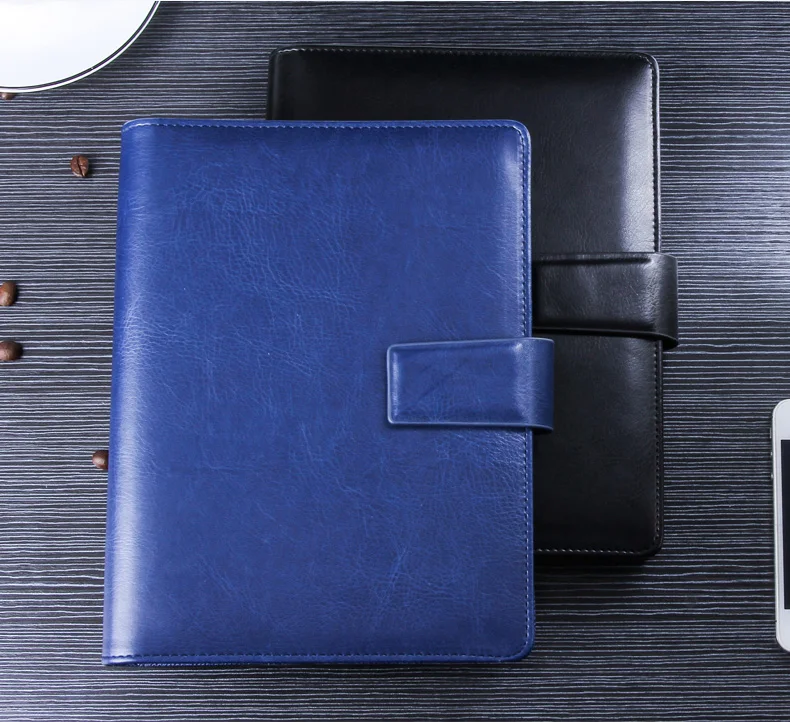 

PU leather A5 Refillable Spiral Loose Leaf Notebook Travel Journal filofax planner agenda organizer with calculator clasp 1192B