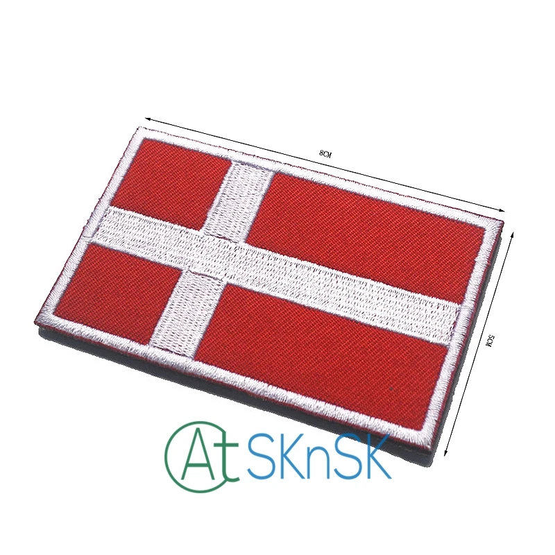 Женские патчи армейский значок 3D Тактические Военные Датский флаг вышивка для
