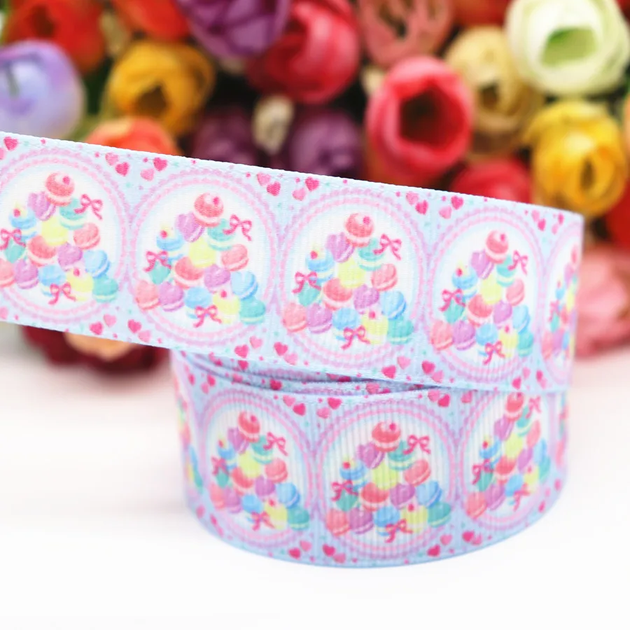 50 Yards Love Heart/Cake Printed Grosgrain Ribbon 1&quot 25MM For Hair Bows DIY Crafts Handmade Accessories M19042302 | Дом и сад