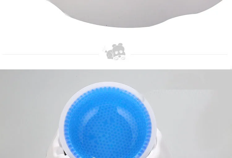 Pet Quick Cooling Bowls Plastic And Gel Ice Feeding Safe Speed Cold Food Water Drinking Feeding Frosty Bowl For Cat Dog Supplies
