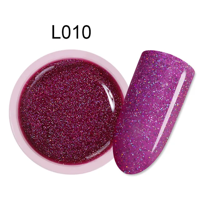 Glitter L010 Ur Sugar 5 мл голографический Блестящий Гель-лак для ногтей розовый Цвет Гель-лак лазерные блестки замочить от УФ-Гель-лак для ногтей DIY - Цвет: Glitter L010
