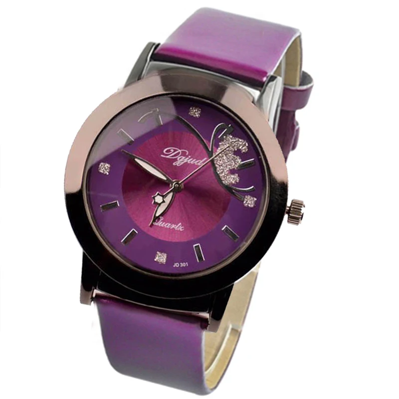 Мода Популярные Стильный Стиль Часы Женщины Моды Кожа Кварцевые часы Relogio Feminino
