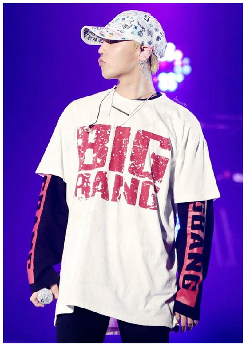 BIGBANG GD 2018 женские и мужские пальто хлопка корейской версии лето KPOP Черный Белый