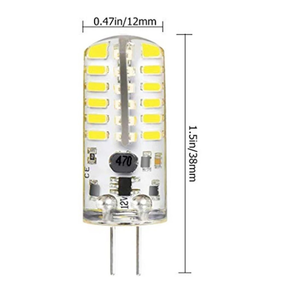 Светодиодная лампа G4 3014 SMD 24/48/64/96 LED s Ampoule Luz люстры с углом свечения 360 градусов