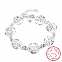 lekani 925 sterling silver tree of life bracelet for women personalized braceletsbangle birthday gift pulseras mujer moda