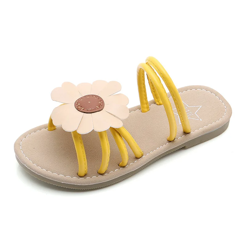 Детские шлепанцы для девочек летняя нескользящая обувь с мягкой подошвой