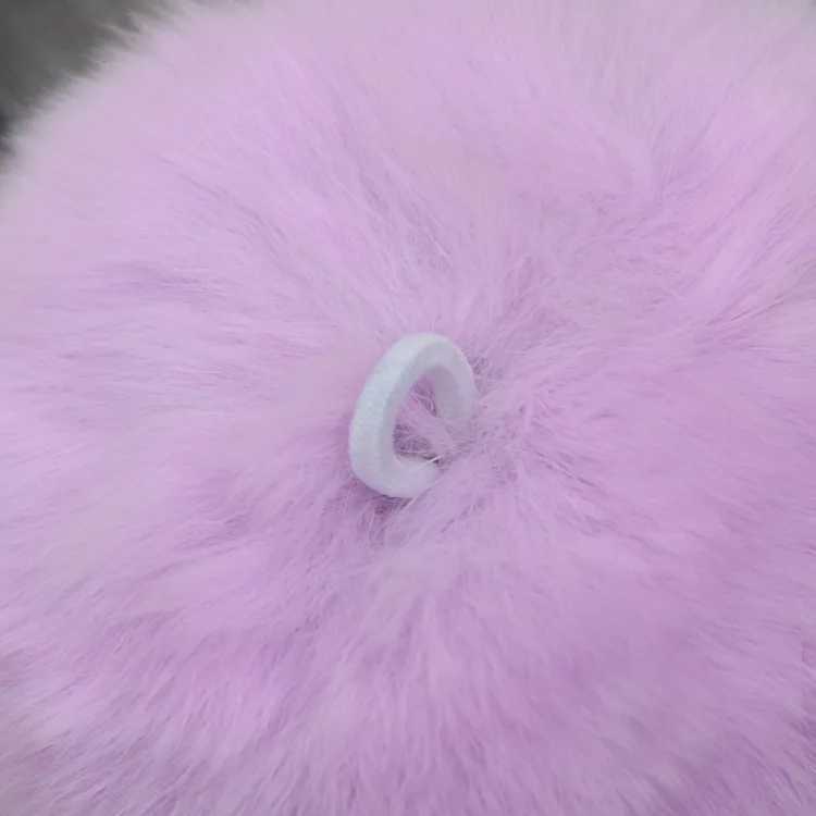 16 шт./лот 8 см натуральный мех кролика помпоны пушистый помпон сделай сам для