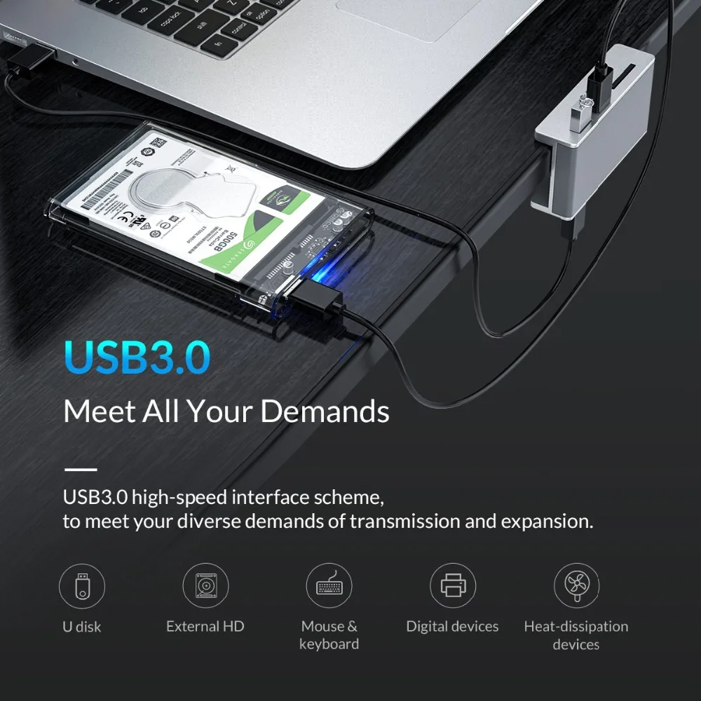 Алюминиевый 4 портовый концентратор USB 3 0 ORICO с картридером для SD карт диапазон