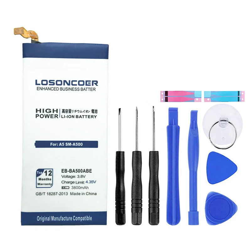 LOSONCOER 3800 мач EB BA500ABE аккумулятор для Samsung Galaxy A5 2015 A5000 A5009 A500F A500H SM A500 A500K Free