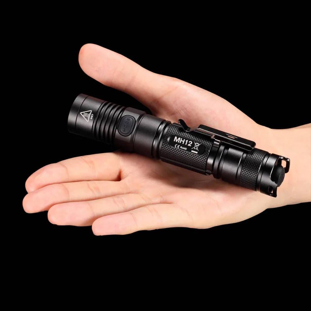 2020 NITECORE MH12 MH12W 1000LMs U2 светодиодный перезаряжаемый фонарик для
