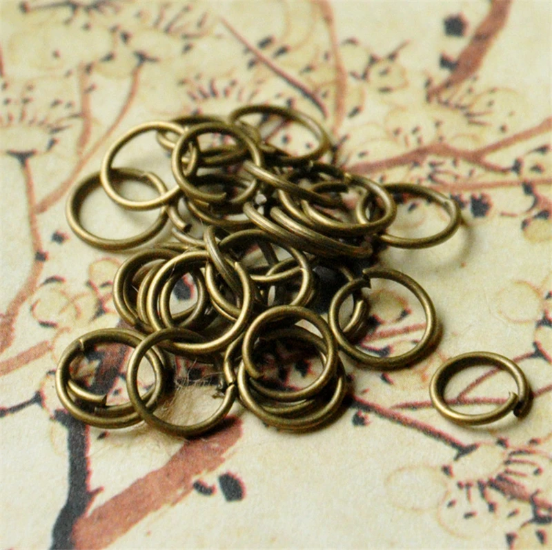 Винтажные открытые соединительные кольца из металлического сплава 6*7 мм разрезы