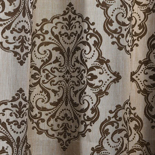 Brown LOZUJOJU цветочные капли высокое качество шторы для спальня гостиная и кухня дверные рамы нить ткань драпировки толстые - Цвет: Brown