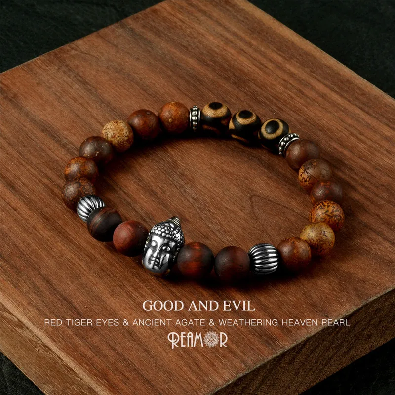 Браслет RUIMO Tiger Eye из натурального камня для мужчин и женщин Религиозный браслет