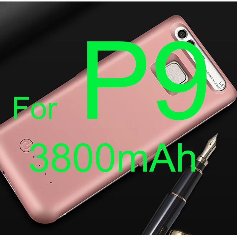 NEWDERY 3800 мАч-4000 мАч Внешний внешний аккумулятор запасная батарея зарядное устройство чехол для P9/P9Plus задняя крышка для телефона чехол s - Цвет: For P9 Rose gold