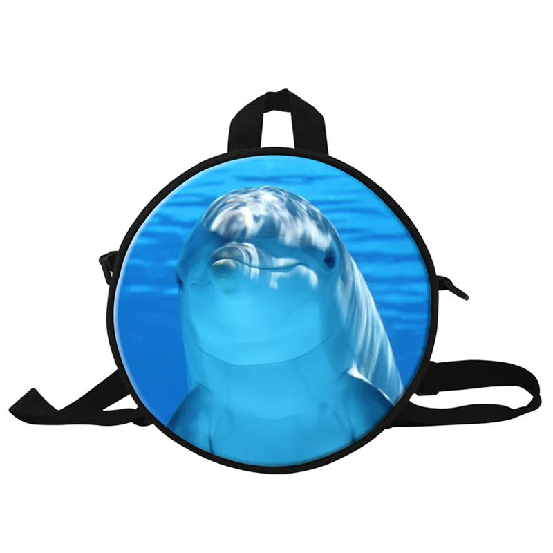 Школьные ранцы в стиле преппи для девочек Круглый 9 дюймовый круглый рюкзак с