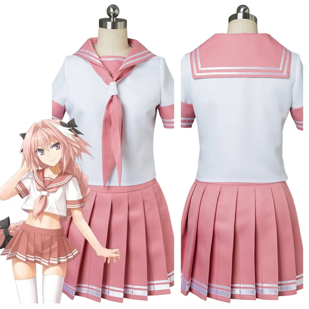 

FGO Fate Grand Order/Apocrypha Rider Astolfo Asutorufo Cosplay Costumes Astolfo Navy Costume School Uniform Sailor Suit