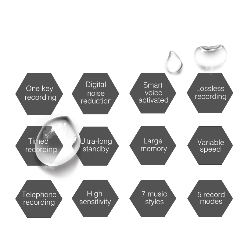 

Yescool A60 8G professional Dictaphone espia mini digital voice recorder long distance record support MP3 player audio recorder