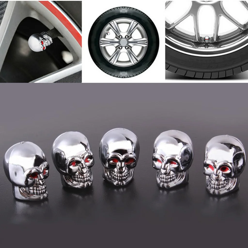 5 шт. колпачки для автомобильных шин мотоциклов и велосипедов|tire valve caps skull|skull wheel