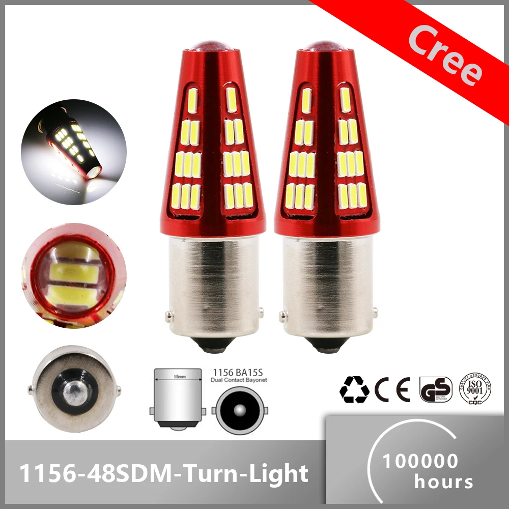 2x высокое яркое S25 1156 ba15s сигнала поворота светильник 4014 48SMD авто светодиодный