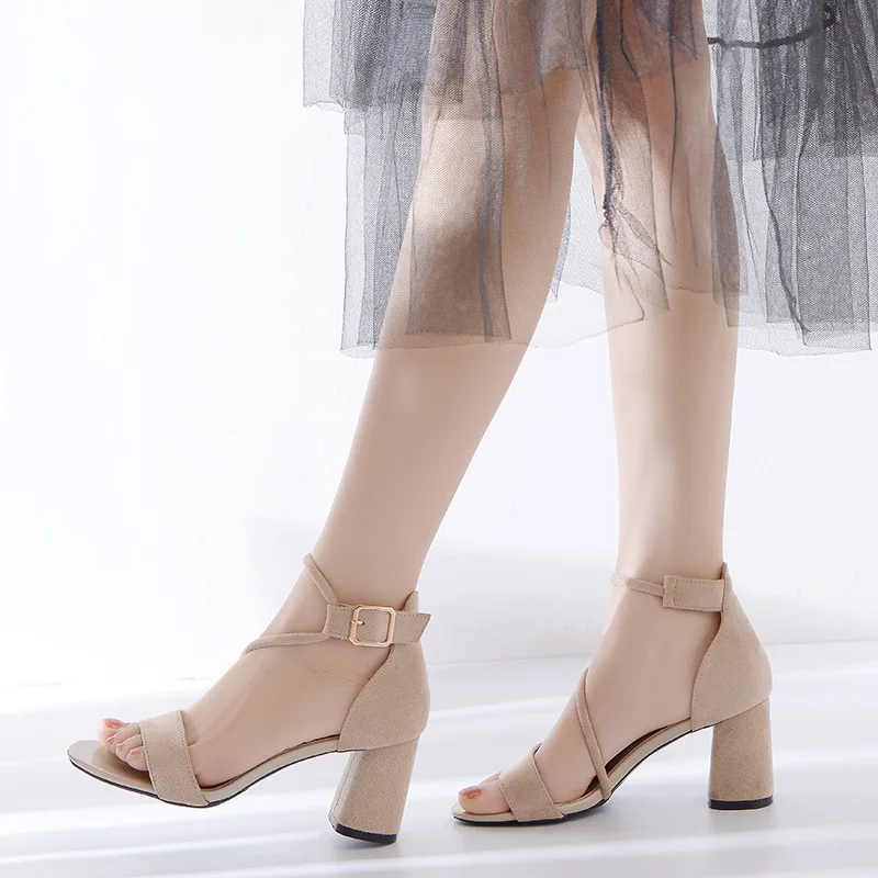 Квадратный каблук высокие каблуки в римском стиле женские сандалии гладиаторы