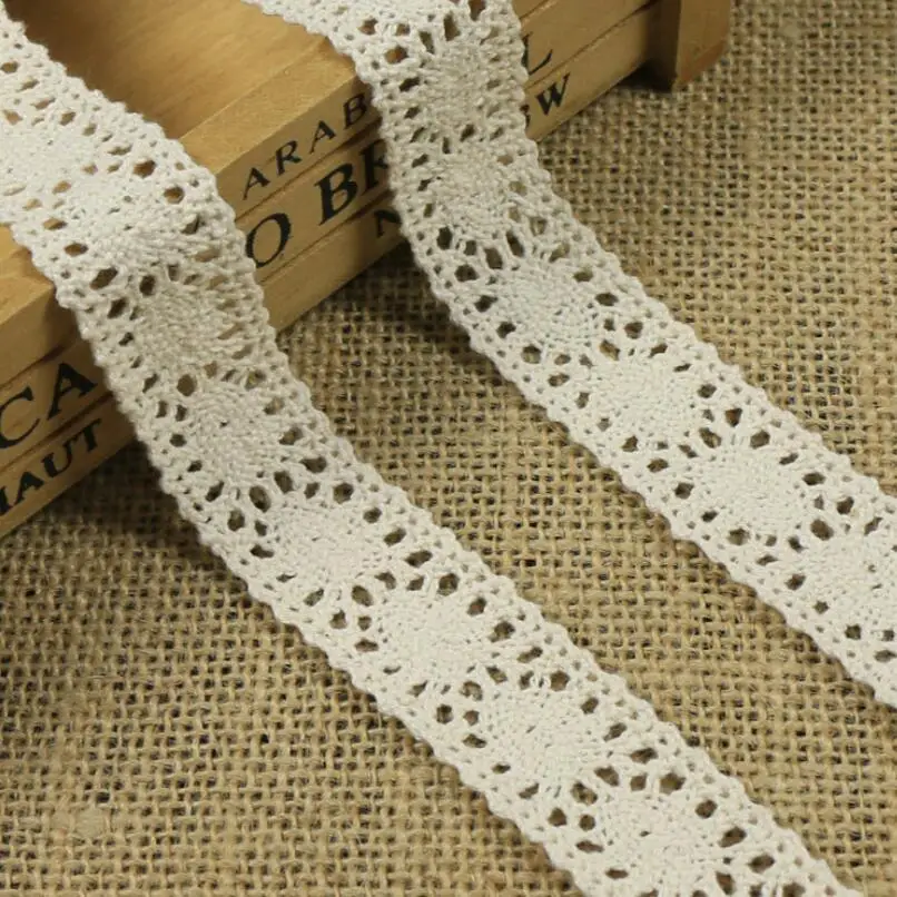 

10 Yards Width 25mm DIY Cotton Lace Fabric Bow Gifts Lace Clothing Materials Lace DIY Accessories Stylish Decorative Lace Belt