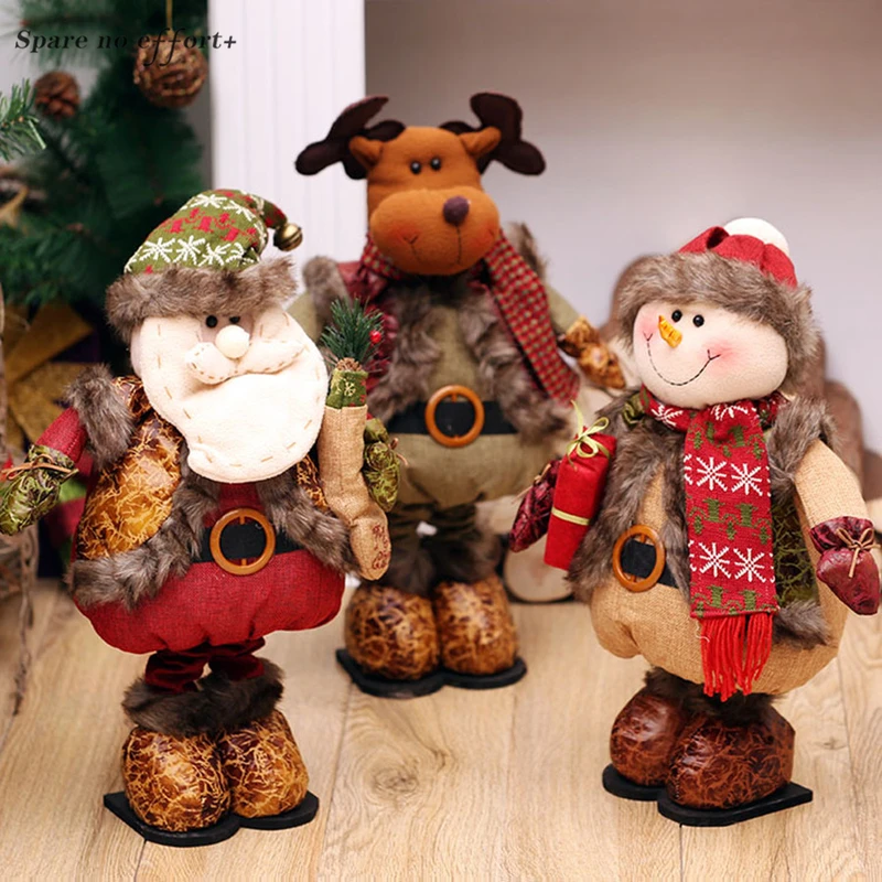 Decoracion Navidad Arvore De рождественские украшения милый Санта Клаус Снеговик