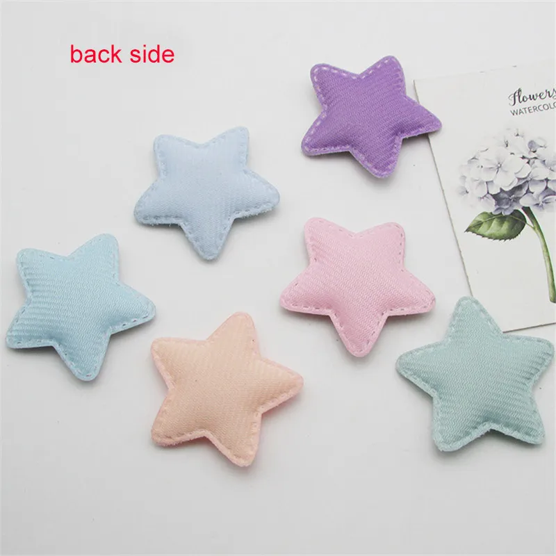 30pcs/lot 4.8cm Star Padded Appliques for Children Headwear Hair clip Accessories and Garment Accessories
