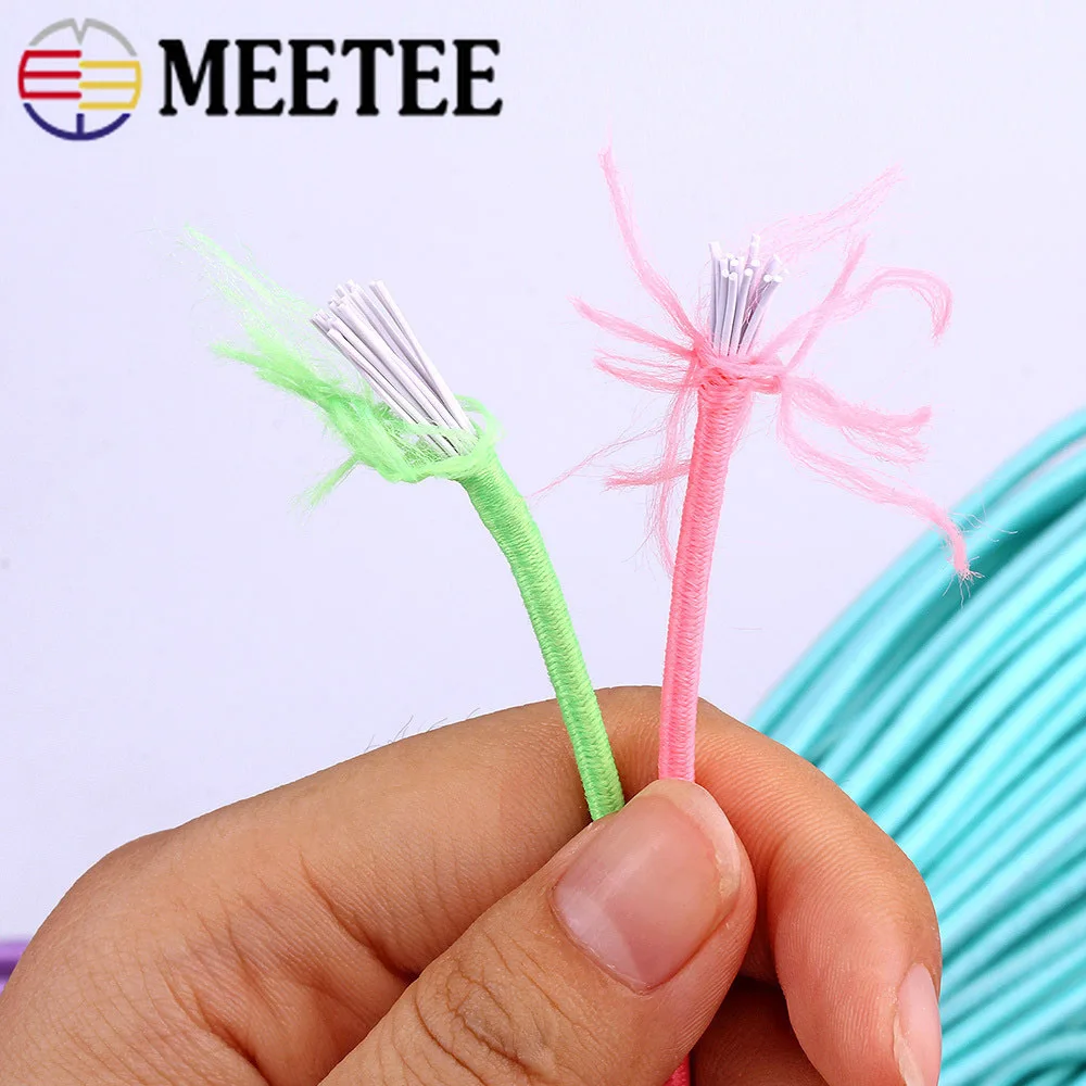 95Meters 2.5mm Eco-Friendly Elastic Cord Sewing Bands Rope Round Stretch Rubber Ropes For Hair Bow Garment Tag DIY Craft | Дом и сад