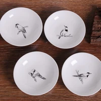 guci 4pieces sets of creative tableware cakes snacks small plates seasoning plates ceramic dishes round salt bone dishes bir