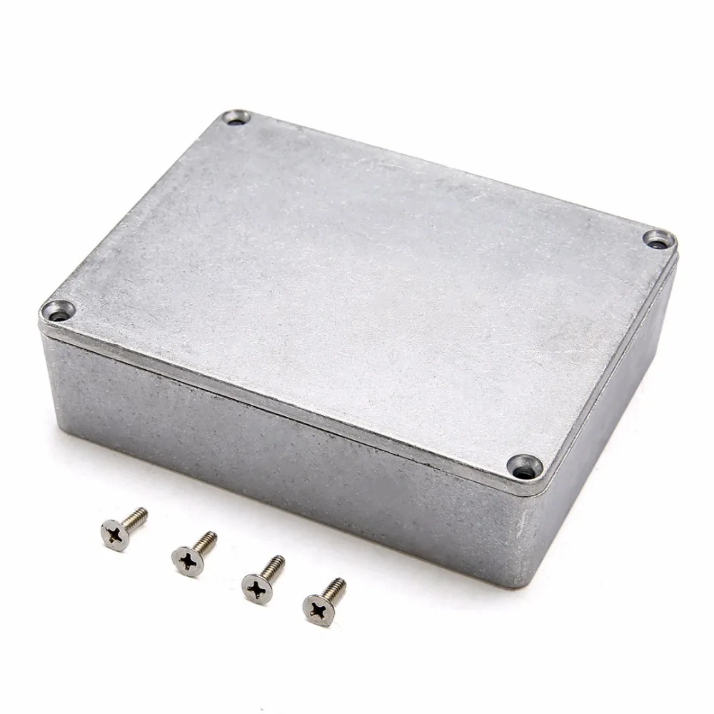 Серебристый алюминиевый корпус Электронный отлитый под давлением Stompbox Project Box