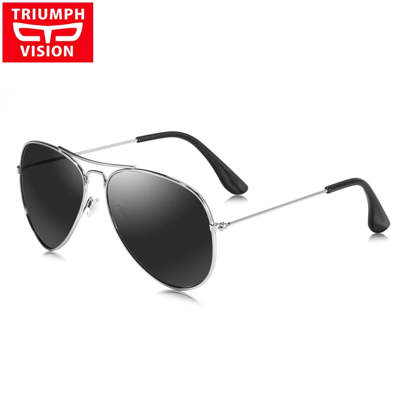 Солнцезащитные очки TRIUMPH VISION женские авиаторы с зеркальными линзами UV400 темные