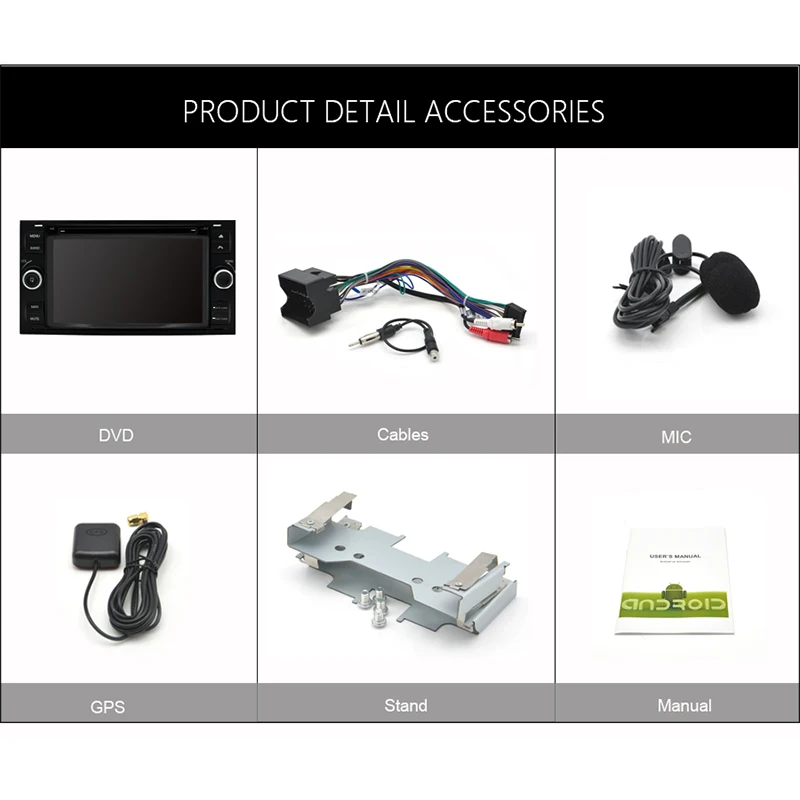 Awesafe 2 DIN android-автомобильный dvd мультимедийный плеер для Ford Focus 2005 2006 2007 с GPS
