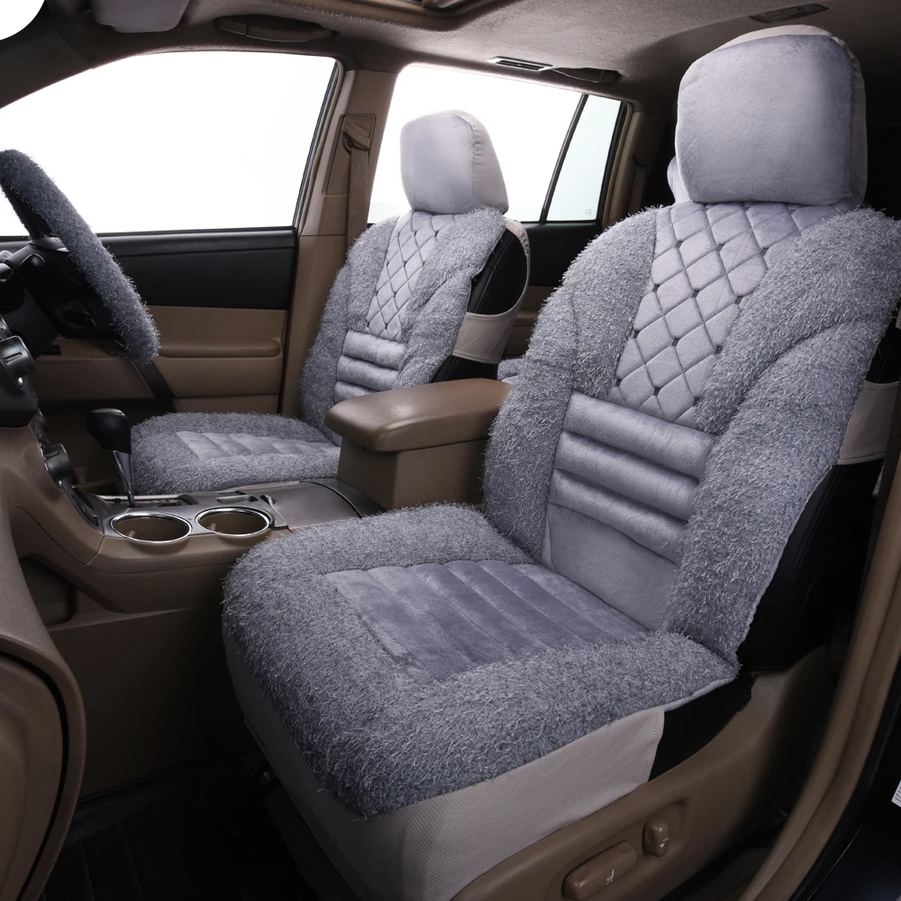 Из искусственного плюша полный комплект крышка сиденье автомобиля подходят