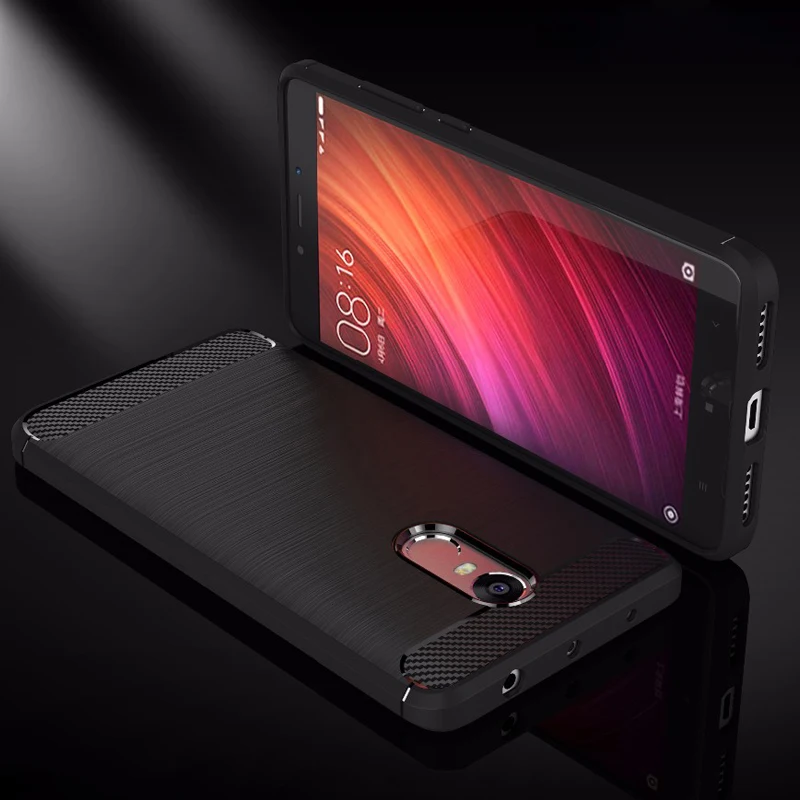 TCICPC For Xiaomi Redmi Note 4 Case Cover 4x Carbon Fiber Brushed Soft Silicone Back for Note4 |