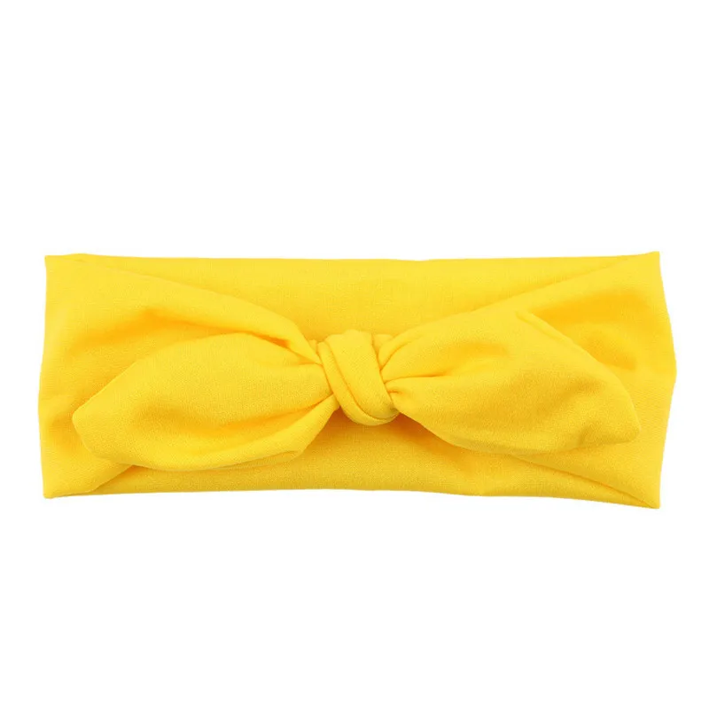 Yellow Бандо с бантом Bebe Fille Детские аксессуары для банты для девочек лента для волос для девочки Turbans Accessoire Faixa Cabelo Para Bebe - Цвет: Yellow