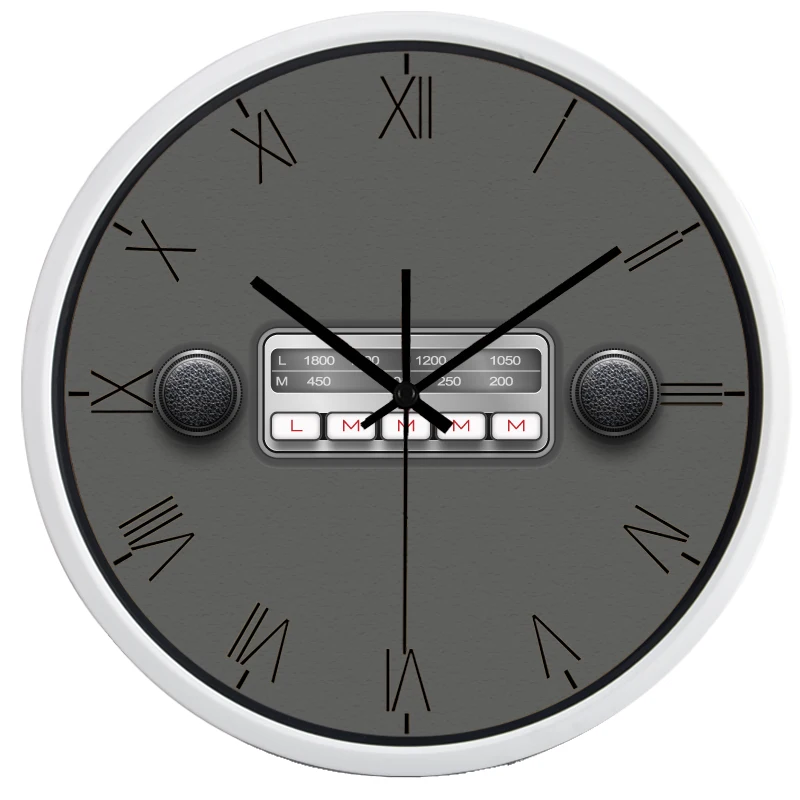 Европейские ретро римские радио новый дизайн бесшумные металлические настенные