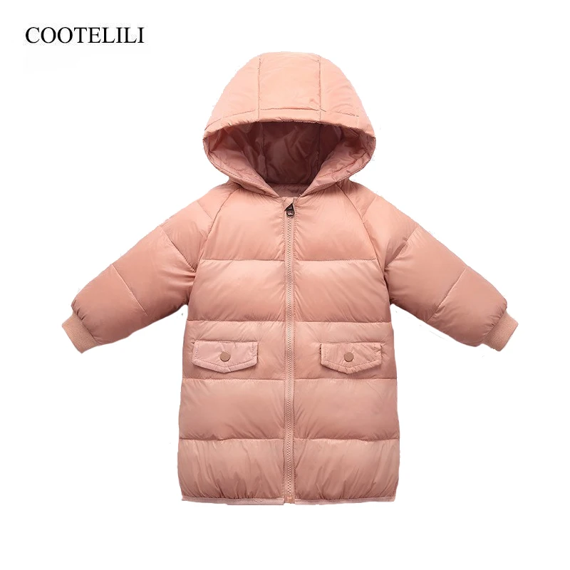 COOTELILI/80% пуховая парка зимняя куртка для девочек модная детская одежда мальчиков