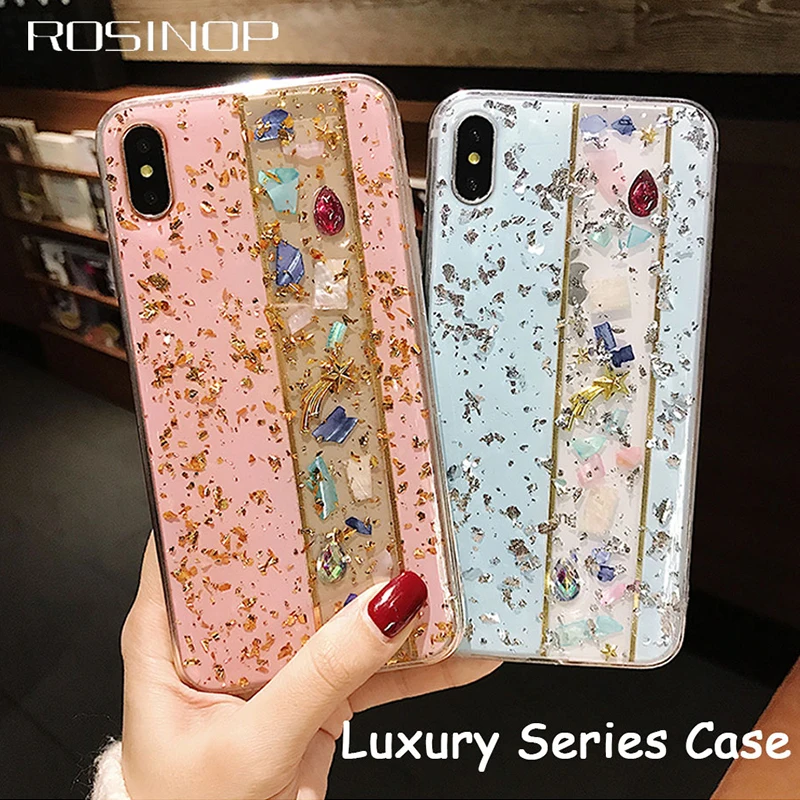 Мягкий чехол ROSINOP из ТПУ в стиле пэчворк для iphone xs max роскошный блестящий xr со