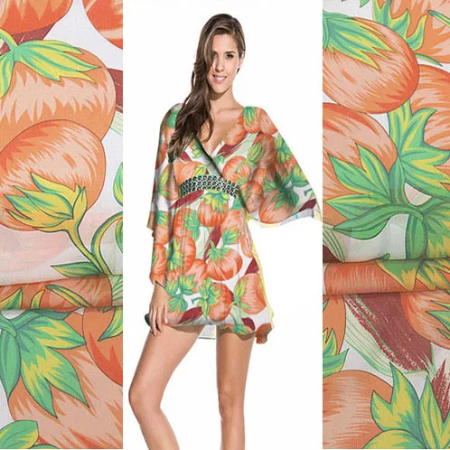 Томатный ветер ширина 100% шелк шифон ткань тутового шелка текстура одежда юбка